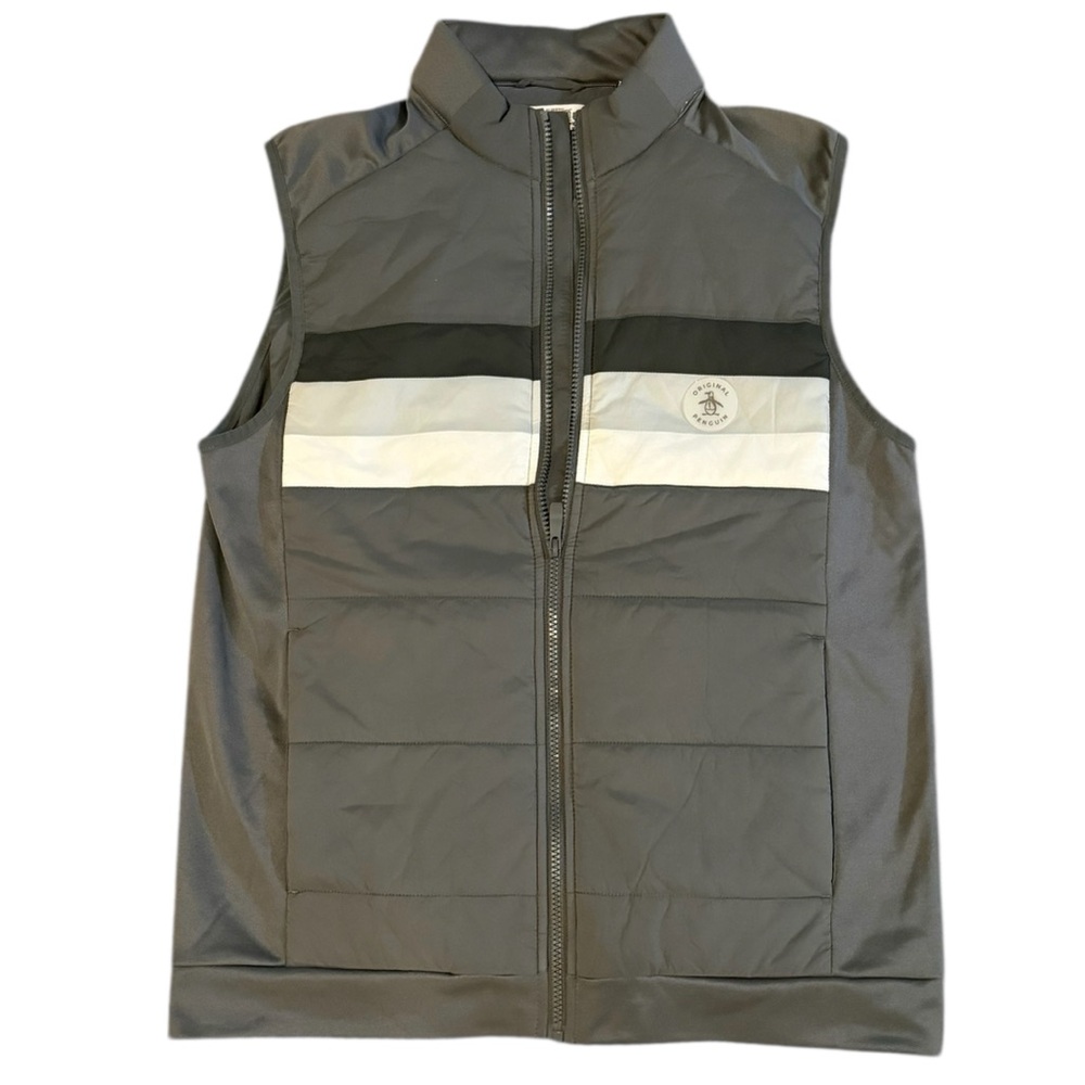 Original Penguin by Munsingwear Gray Insulated Zip Vest Men’s Medium